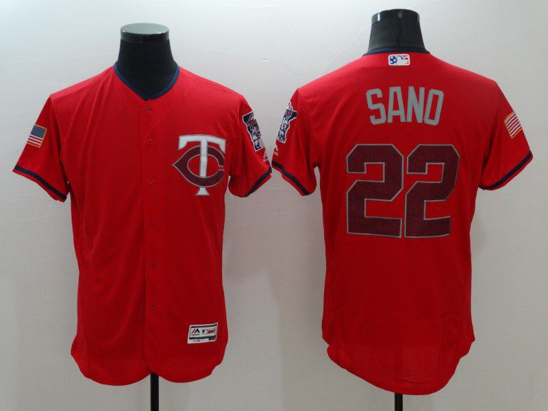 Men Minnesota Twins #22 Sano Red Elite Independent Edition 2021 MLB Jerseys